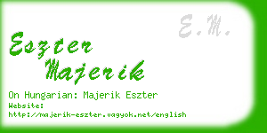 eszter majerik business card